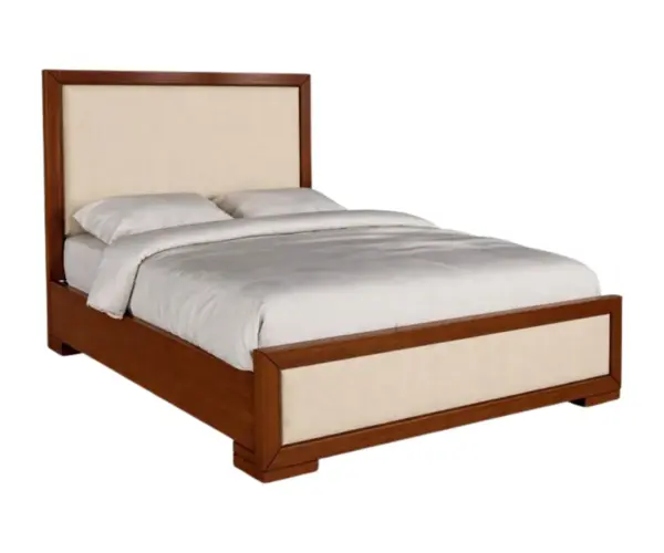Metropolitan Queen Bed with Fabric Footboard