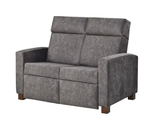Modern Shaker Push Back Love Seat Recliner