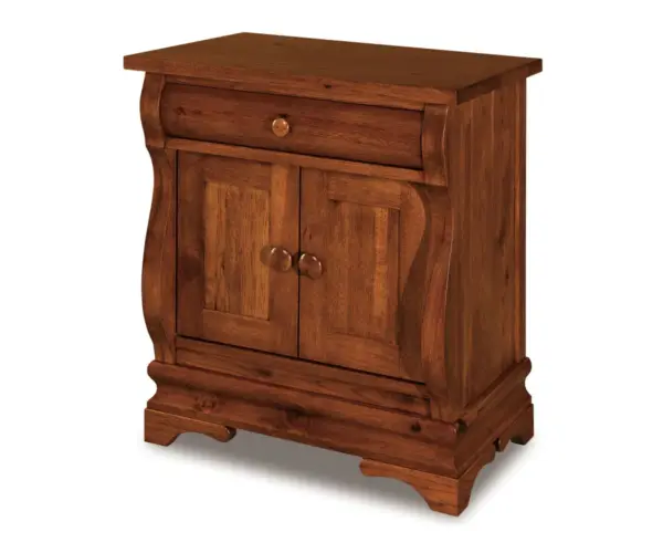 Chippewa Sleigh 1 Drawer 2 Door Nightstand - 25¼"W