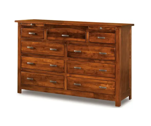 Flush Mission 9 Drawer Dresser With Jewelry Drawers