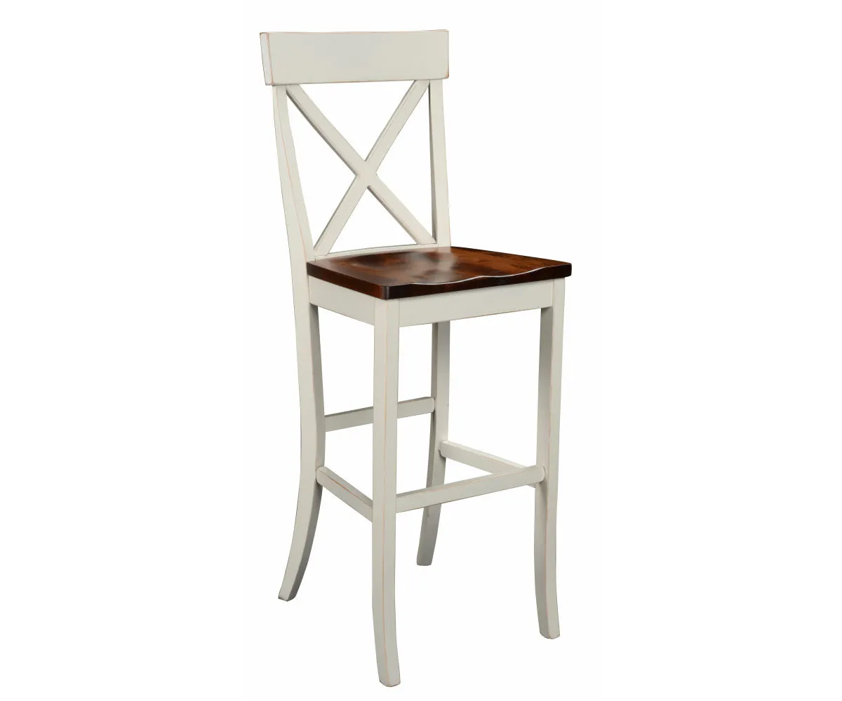 Single X 30" Stationary Bar Chair