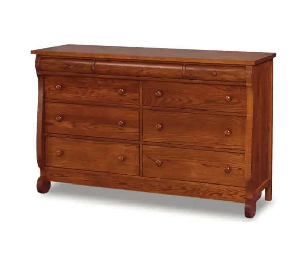 Old Classic Sleigh 9 Drawer Dresser