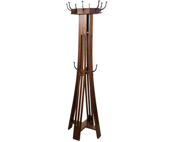Slatted Mission Hall Tree with Revolving Top