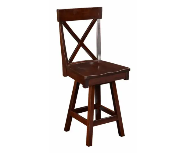 Single X 24" Swivel Bar Stool