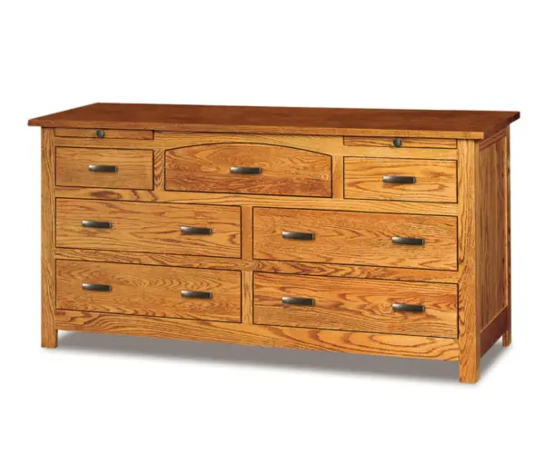 Flush Mission 7 Drawer Dresser With Jewelry Drawers