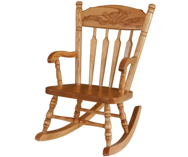 Wheat Post Type Child's Rocker