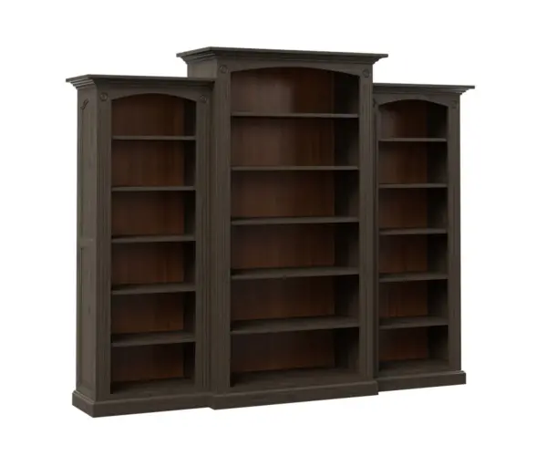 3 Piece 5 Shelf Deluxe Bookcase