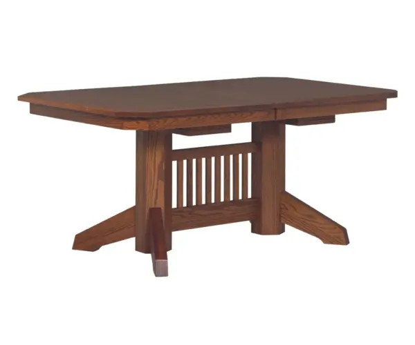 Franklin Mission Double Pedestal Table