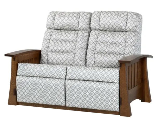 Craftsman Mission Wallhugger Love Seat Recliner